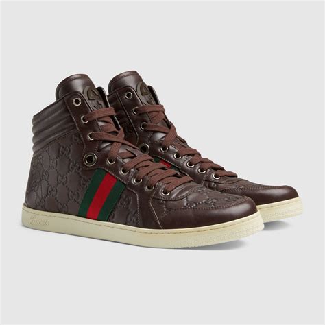 gucci mens leather sneakers shoes|authentic gucci men shoes.